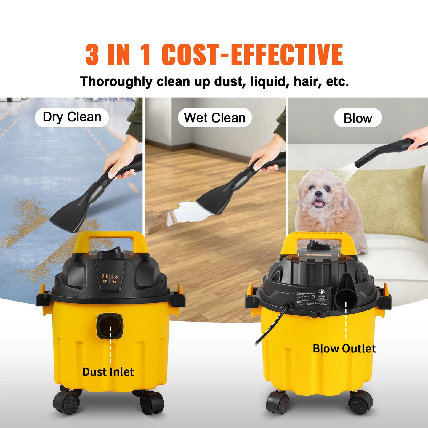 Portable Wet Dry Shop Vacuum